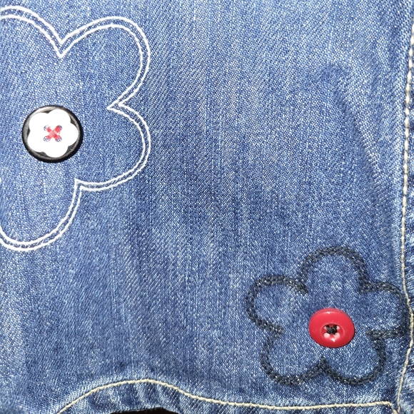 🐼 Vintage Gymboree Holiday Panda Jeans Adjustable Waist Button Detail Girls 3 - Picture 6 of 8